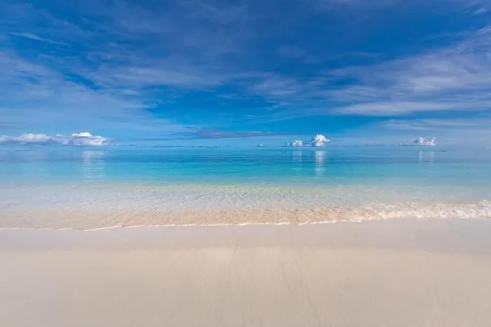 Framed Print : Beach and tropical sea, tranquil nature landscape, scenic with ocean water. Horizon, seascape. Peaceful endless view Framed Print : Beach and tropical sea, tranquil nature landscape, scenic with ocean water. Horizon, seascape. Peaceful endless view
