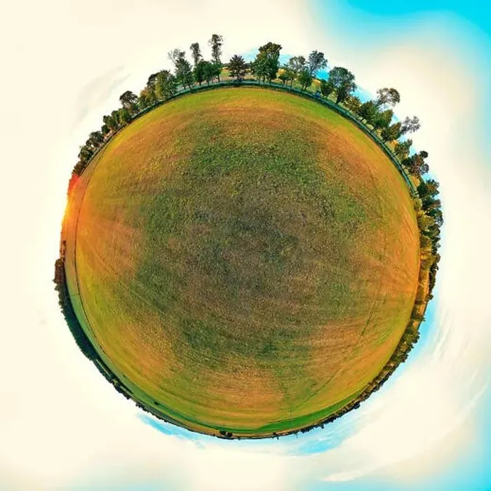 Framed Print : Beautiful 360 panoramic little planet aerial drone view to Bialowieza Forest - one of the last Framed Print : Beautiful 360 panoramic little planet aerial drone view to Bialowieza Forest - one of the last