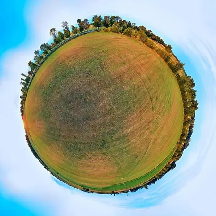Framed Print : Beautiful 360 panoramic little planet aerial drone view to Bialowieza Forest - one of the last Framed Print : Beautiful 360 panoramic little planet aerial drone view to Bialowieza Forest - one of the last
