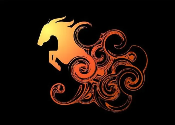 Framed Print : Beautiful abstract animal horse stallion jumping silhouette painting wallpaper or background