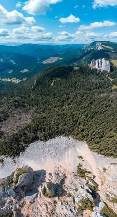 Framed Print : Beautiful aerial, bird's eye view of Hasmas Mountains, Romania Framed Print : Beautiful aerial, bird's eye view of Hasmas Mountains, Romania