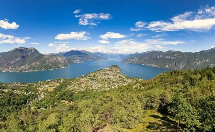 Framed Print : Beautiful aerial panoramic view of Bellagio Framed Print : Beautiful aerial panoramic view of Bellagio