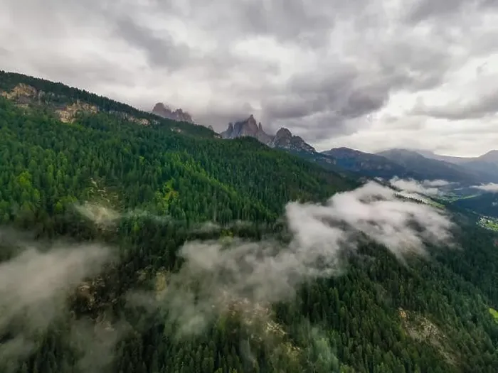 Framed Print : Beautiful aerial panoramic view of the Dolomites Alps Framed Print : Beautiful aerial panoramic view of the Dolomites Alps