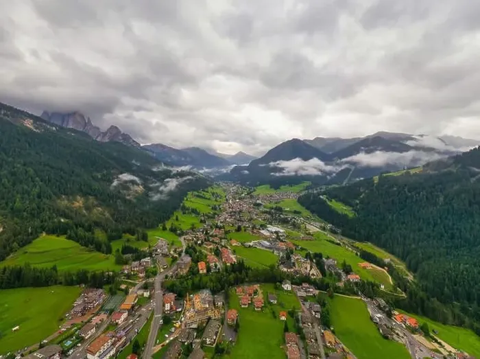 Framed Print : Beautiful aerial panoramic view of the Dolomites Alps Framed Print : Beautiful aerial panoramic view of the Dolomites Alps