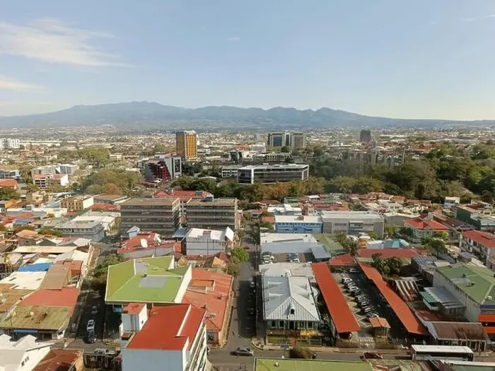 Framed Print : Beautiful aerial view of the city of San Jose in Costa Rica Framed Print : Beautiful aerial view of the city of San Jose in Costa Rica