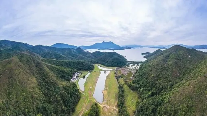 Framed Print : Beautiful aerial view of the remote village, Sham Chung, located in West Sai Kung Country Park, Hong Kong Framed Print : Beautiful aerial view of the remote village, Sham Chung, located in West Sai Kung Country Park, Hong Kong