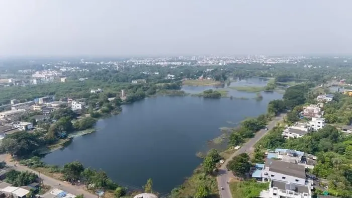Framed Print : Beautiful Aerial View of Square lake. Aerial photography with drone.default Framed Print : Beautiful Aerial View of Square lake. Aerial photography with drone.default