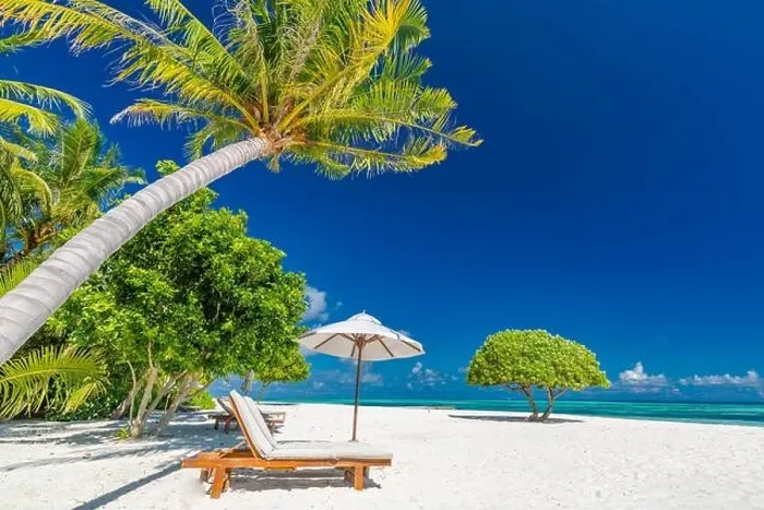 Framed Print : Beautiful beach. Chairs on the sandy beach near the sea. Summer holiday and vacation concept for tourism. Inspirational tropical landscape Framed Print : Beautiful beach. Chairs on the sandy beach near the sea. Summer holiday and vacation concept for tourism. Inspirational tropical landscape