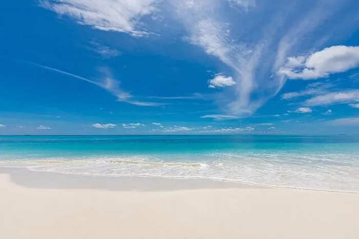 Framed Print : Beautiful beach with white sand, turquoise ocean water and blue sky with clouds in sunny day. Panoramic view. Natural background for summer vacation Framed Print : Beautiful beach with white sand, turquoise ocean water and blue sky with clouds in sunny day. Panoramic view. Natural background for summer vacation