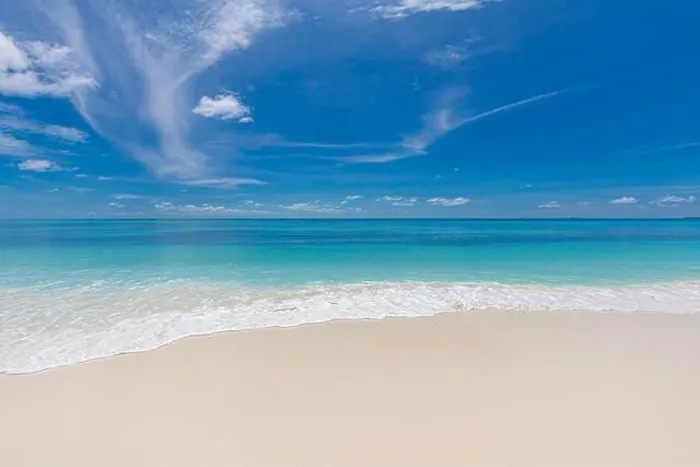 Framed Print : Beautiful beach with white sand, turquoise ocean water and blue sky with clouds in sunny day. Panoramic view. Natural background for summer vacation Framed Print : Beautiful beach with white sand, turquoise ocean water and blue sky with clouds in sunny day. Panoramic view. Natural background for summer vacation