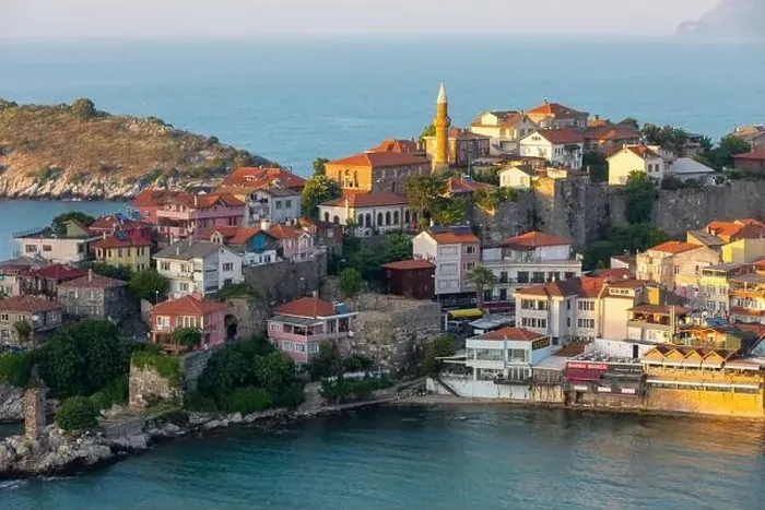 Framed Print : Beautiful cityscape on the mountains over Black-sea, Amasra. Amasra traditional Turkish architecture Framed Print : Beautiful cityscape on the mountains over Black-sea, Amasra. Amasra traditional Turkish architecture