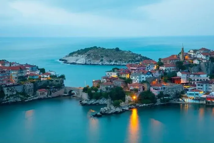 Framed Print : Beautiful cityscape on the mountains over Black-sea, Amasra. Amasra traditional Turkish architecture Framed Print : Beautiful cityscape on the mountains over Black-sea, Amasra. Amasra traditional Turkish architecture