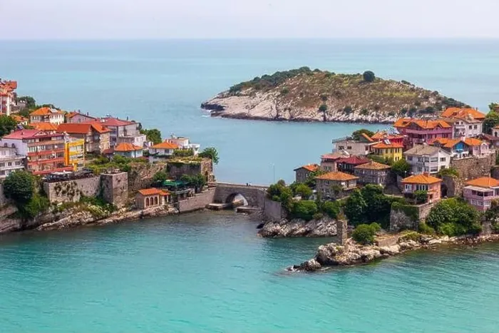 Framed Print : Beautiful cityscape on the mountains over Black-sea, Amasra. Amasra traditional Turkish architecture Framed Print : Beautiful cityscape on the mountains over Black-sea, Amasra. Amasra traditional Turkish architecture