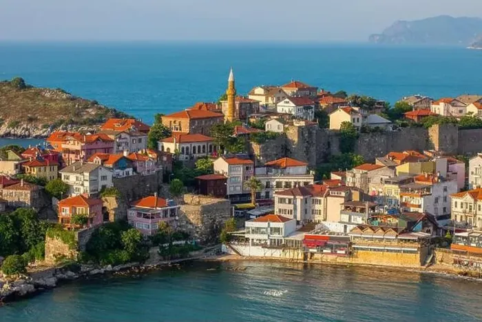 Framed Print : Beautiful cityscape on the mountains over Black-sea, Amasra. Amasra traditional Turkish architecture Framed Print : Beautiful cityscape on the mountains over Black-sea, Amasra. Amasra traditional Turkish architecture