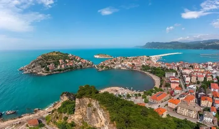 Framed Print : Beautiful cityscape on the mountains over Black-sea, Amasra. Amasra traditional Turkish architecture Framed Print : Beautiful cityscape on the mountains over Black-sea, Amasra. Amasra traditional Turkish architecture