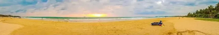 Framed Print : Beautiful colorful sunset and landscape panorama from Bentota Beach on Sri Lanka island Framed Print : Beautiful colorful sunset and landscape panorama from Bentota Beach on Sri Lanka island