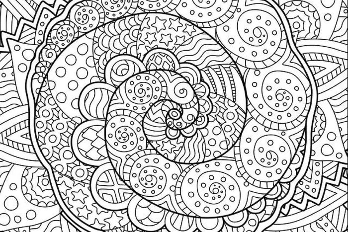 Framed Print : Beautiful coloring book page with rectangle abstract art with spiral Framed Print : Beautiful coloring book page with rectangle abstract art with spiral