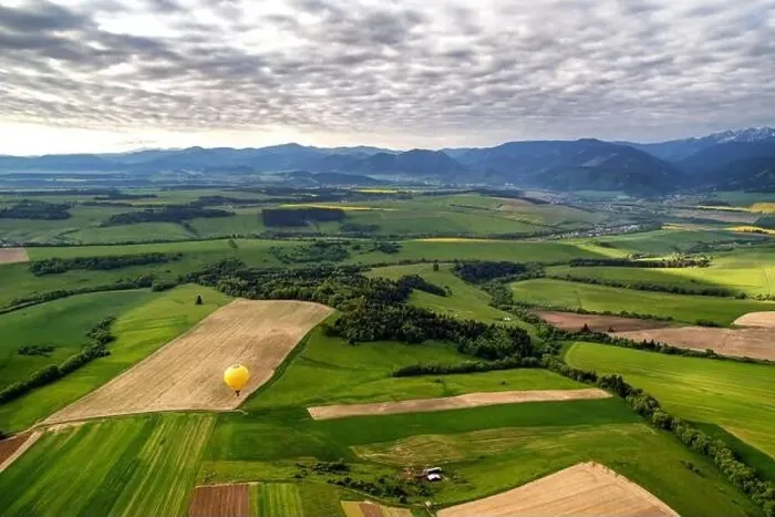 Framed Print : Beautiful country landscape with green, yellow fields. Liptov, Slovakia. Aerial drone photography Framed Print : Beautiful country landscape with green, yellow fields. Liptov, Slovakia. Aerial drone photography