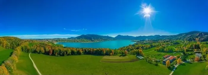 Framed Print : Beautiful day in autumn at the popular german Tegernsee Framed Print : Beautiful day in autumn at the popular german Tegernsee