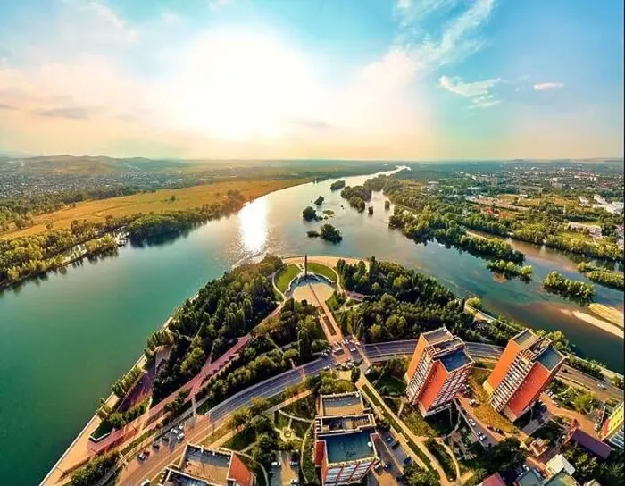 Framed Print : Beautiful futuristic panoramic (360 spherical panorama little planet) aerial drone view to city of Ust-Kamenogorsk (KZ) Framed Print : Beautiful futuristic panoramic (360 spherical panorama little planet) aerial drone view to city of Ust-Kamenogorsk (KZ)
