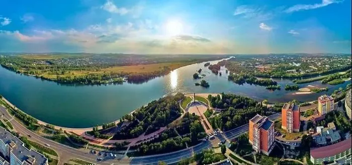 Framed Print : Beautiful futuristic panoramic (360 spherical panorama little planet) aerial drone view to city of Ust-Kamenogorsk (KZ) Framed Print : Beautiful futuristic panoramic (360 spherical panorama little planet) aerial drone view to city of Ust-Kamenogorsk (KZ)