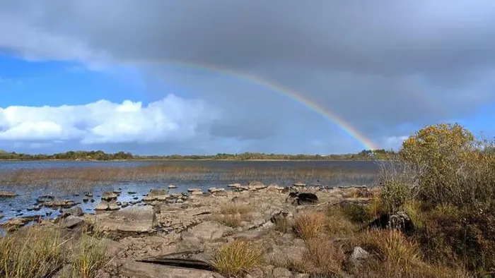 Framed Print : Beautiful lakeside landscape scenery, Rainbow over Ross lake at Rosscahill, Galway, Ireland, nature Framed Print : Beautiful lakeside landscape scenery, Rainbow over Ross lake at Rosscahill, Galway, Ireland, nature