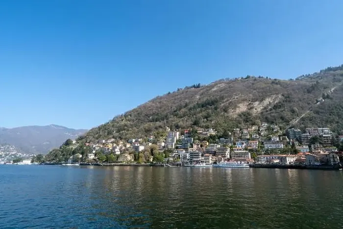 Framed Print : Beautiful landscape in Como - Como lake in Italy Framed Print : Beautiful landscape in Como - Como lake in Italy