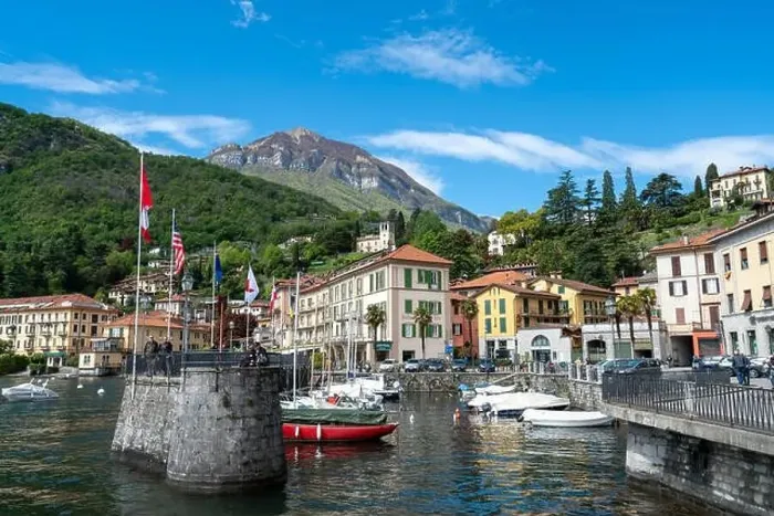 Framed Print : Beautiful landscape in Menaggio - Como lake in Italy Framed Print : Beautiful landscape in Menaggio - Como lake in Italy