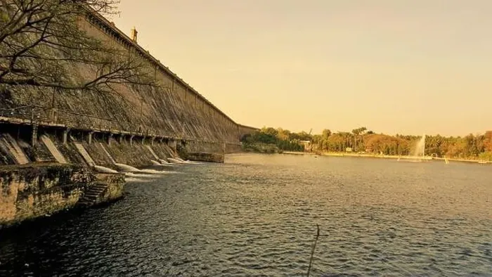 Framed Print : Beautiful landscape view of KRS Dam view from Brindavan Gardens Framed Print : Beautiful landscape view of KRS Dam view from Brindavan Gardens