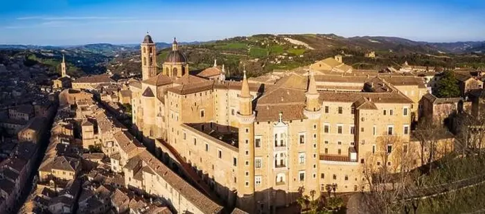 Framed Print : One of the most beautiful medieval towns of Italy - Urbino in Marche region