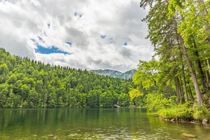 Framed Print : Beautiful mountain lake in the forest, bright summer day. Tranquil nature landscape, green pine trees and calm sunshine Framed Print : Beautiful mountain lake in the forest, bright summer day. Tranquil nature landscape, green pine trees and calm sunshine