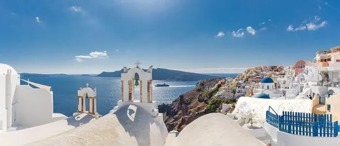 Framed Print : Beautiful Oia town on Santorini island, Greece. Traditional white architecture amazing panoramic landscape. Perfect summer vacation travel destination Framed Print : Beautiful Oia town on Santorini island, Greece. Traditional white architecture amazing panoramic landscape. Perfect summer vacation travel destination