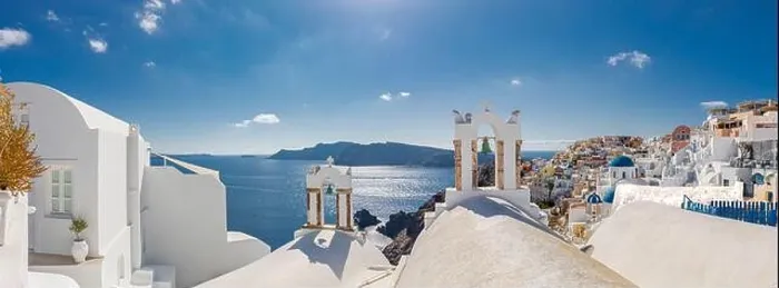 Framed Print : Beautiful Oia town on Santorini island, Greece. Traditional white architecture amazing panoramic landscape. Perfect summer vacation travel destination Framed Print : Beautiful Oia town on Santorini island, Greece. Traditional white architecture amazing panoramic landscape. Perfect summer vacation travel destination