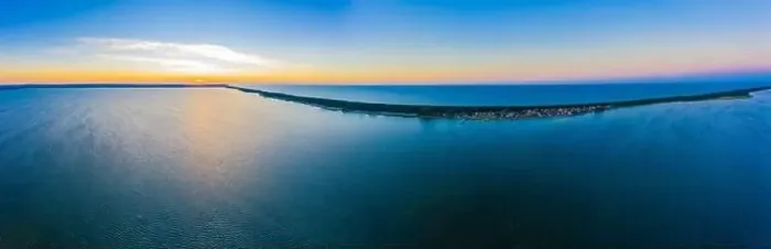 Framed Print : Beautiful Panorama color sky, sunset by the Baltic Sea, Jastarnia, Poland. Aerial View Framed Print : Beautiful Panorama color sky, sunset by the Baltic Sea, Jastarnia, Poland. Aerial View