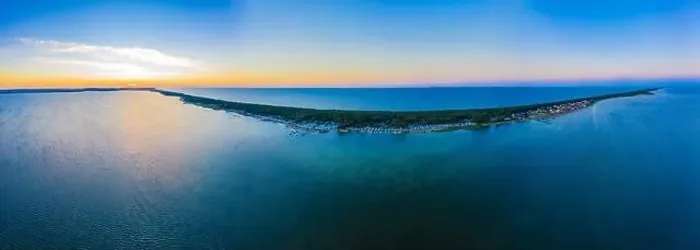Framed Print : Beautiful Panorama color sky, sunset by the Baltic Sea, Jastarnia, Poland. Aerial View Framed Print : Beautiful Panorama color sky, sunset by the Baltic Sea, Jastarnia, Poland. Aerial View