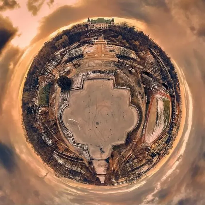 Framed Print : Beautiful panoramic aerial drone view on the Center of Contemporary Art in the Ujazdowski Castle along with a beautiful Framed Print : Beautiful panoramic aerial drone view on the Center of Contemporary Art in the Ujazdowski Castle along with a beautiful