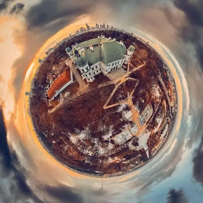 Framed Print : Beautiful panoramic aerial drone view on the Center of Contemporary Art in the Ujazdowski Castle along with a beautiful Framed Print : Beautiful panoramic aerial drone view on the Center of Contemporary Art in the Ujazdowski Castle along with a beautiful
