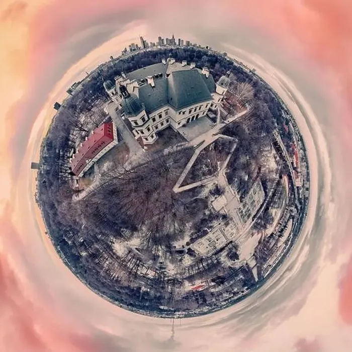 Framed Print : Beautiful panoramic aerial drone view on the Center of Contemporary Art in the Ujazdowski Castle along with a beautiful Framed Print : Beautiful panoramic aerial drone view on the Center of Contemporary Art in the Ujazdowski Castle along with a beautiful
