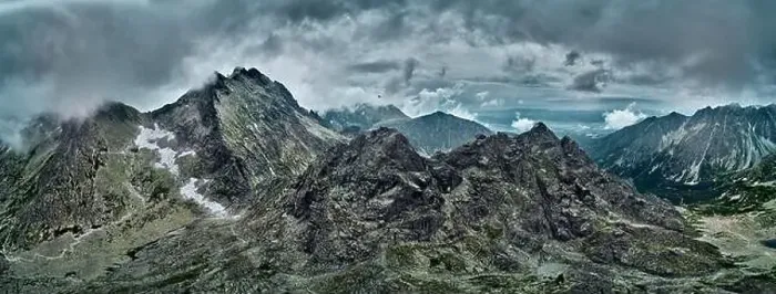 Framed Print : Beautiful panoramic aerial drone view of mountain in National Park High Tatra Framed Print : Beautiful panoramic aerial drone view of mountain in National Park High Tatra