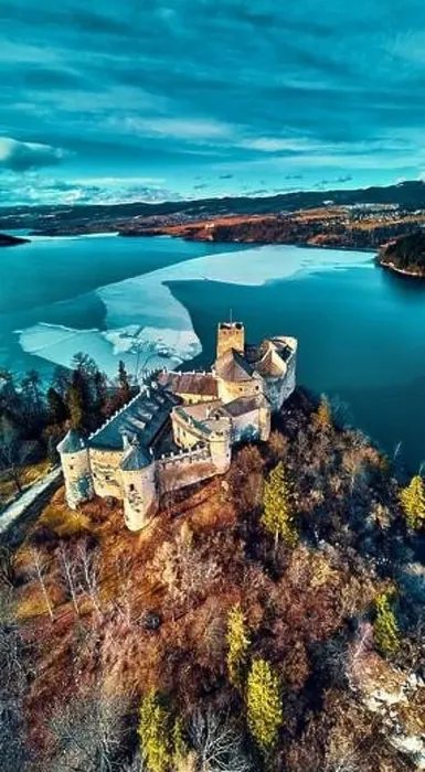 Framed Print : Beautiful panoramic aerial drone view to the Niedzica Castle also known as Dunajec Castle Framed Print : Beautiful panoramic aerial drone view to the Niedzica Castle also known as Dunajec Castle
