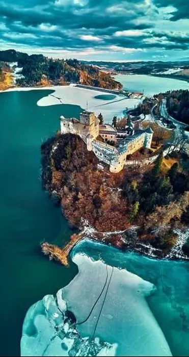 Framed Print : Beautiful panoramic aerial drone view to the Niedzica Castle also known as Dunajec Castle Framed Print : Beautiful panoramic aerial drone view to the Niedzica Castle also known as Dunajec Castle
