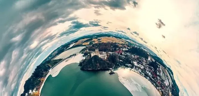 Framed Print : Beautiful panoramic aerial drone view to the Niedzica Castle also known as Dunajec Castle Framed Print : Beautiful panoramic aerial drone view to the Niedzica Castle also known as Dunajec Castle