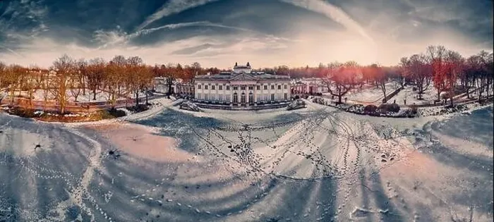 Framed Print : Beautiful panoramic aerial drone view of the Palace on the Isle (Polish: Palac Na Wyspie) Framed Print : Beautiful panoramic aerial drone view of the Palace on the Isle (Polish: Palac Na Wyspie)