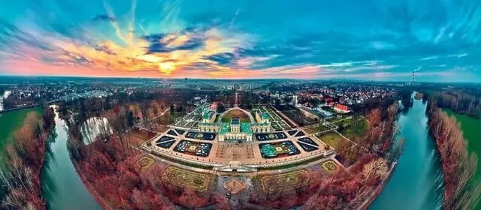 Framed Print : Beautiful panoramic aerial drone view to Wilanow Palace or Wilanowski Palace - is a royal palace located in the Wilanow Framed Print : Beautiful panoramic aerial drone view to Wilanow Palace or Wilanowski Palace - is a royal palace located in the Wilanow
