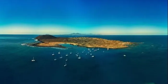 Framed Print : Beautiful panoramic view over Isla de Lobos Fuerteventura Canary Islands Spain Framed Print : Beautiful panoramic view over Isla de Lobos Fuerteventura Canary Islands Spain