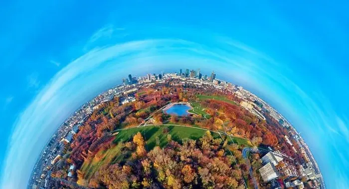 Framed Print : A beautiful panoramic view of the sunset in a fabulous November autumn evening at sunset from drone at Pola Mokotowskie Framed Print : A beautiful panoramic view of the sunset in a fabulous November autumn evening at sunset from drone at Pola Mokotowskie