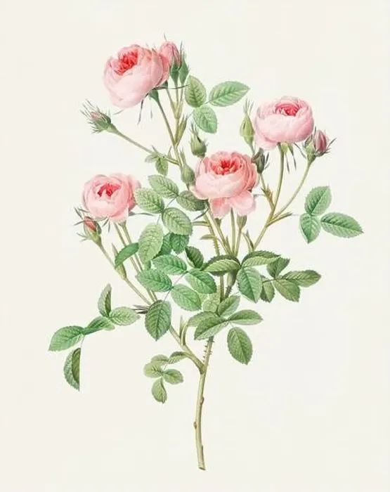 Framed Print : Beautiful Rose Flower illustration. Burgundian Rose Framed Print : Beautiful Rose Flower illustration. Burgundian Rose