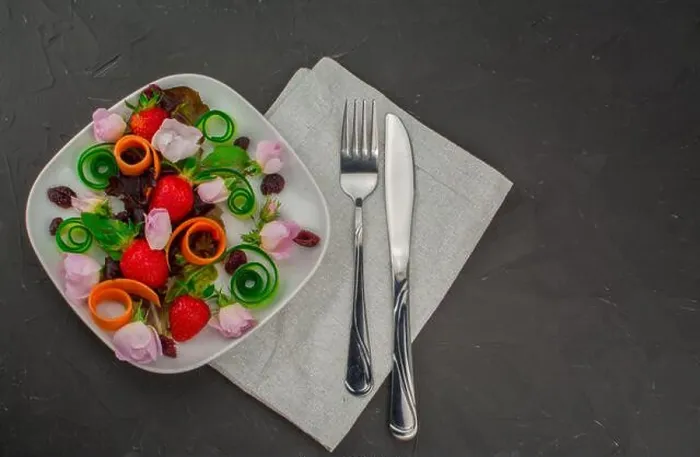 Framed Print : beautiful salad with edible flowers Framed Print : beautiful salad with edible flowers