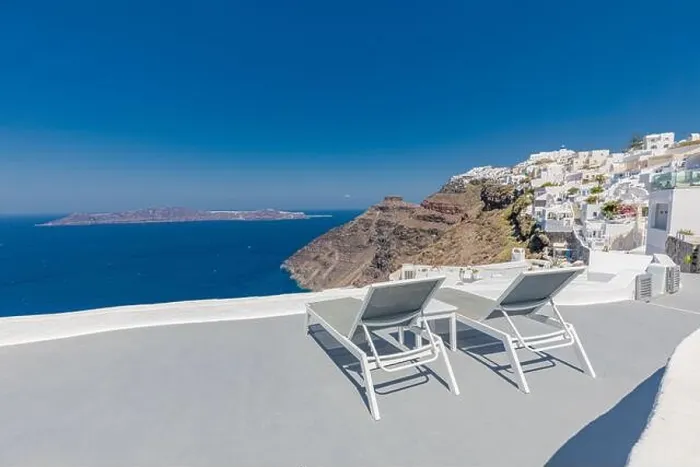 Framed Print : Beautiful Santorini terrace landscape, white architecture with sunny caldera view. Famous tourist hotel resort, travel vacation destination Framed Print : Beautiful Santorini terrace landscape, white architecture with sunny caldera view. Famous tourist hotel resort, travel vacation destination