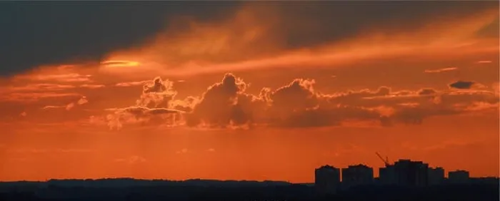 Framed Print : Beautiful, scary sky with clouds at sunset Framed Print : Beautiful, scary sky with clouds at sunset